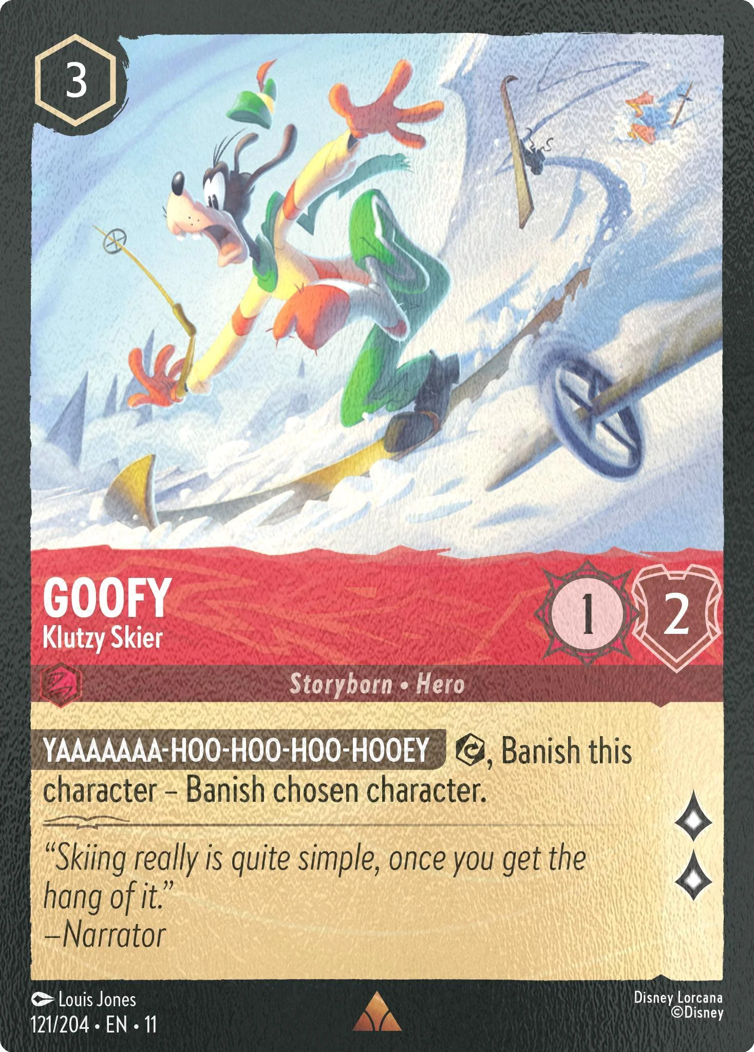 Goofy - Klutzy Skier - 121/204 [Winterspell] [Cold Foil]