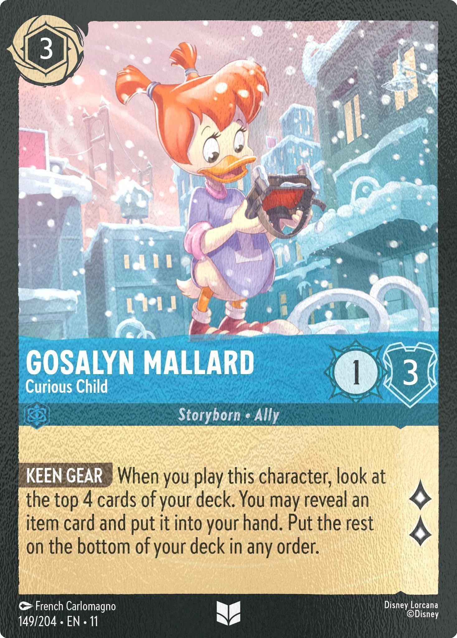 Gosalyn Mallard - Curious Child - 149/204 [Winterspell] [Cold Foil]
