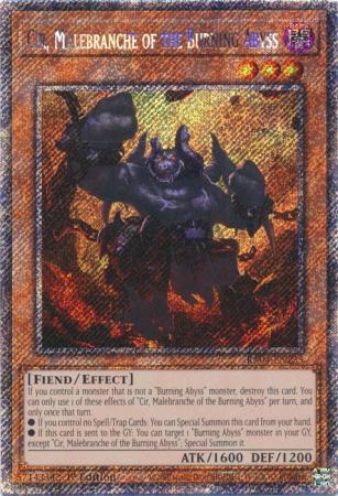 Graff, Malebranche of the Burning Abyss - RA04-EN235 - Platinum Secret Rare - 1st Edition