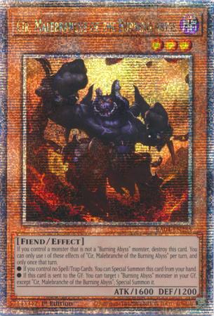 Graff, Malebranche of the Burning Abyss - RA04-EN235 - Quarter Century Secret Rare - 1st Edition