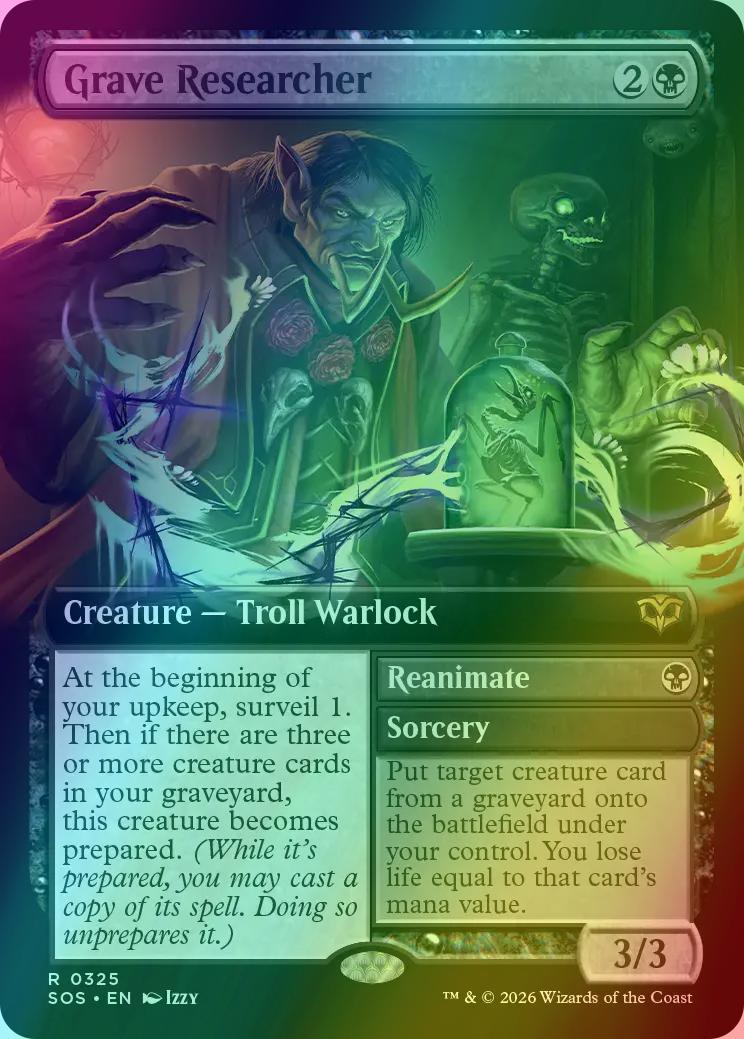 Grave Researcher // Reanimate [325] [Extended Art] [Secrets of Strixhaven] [Foil]