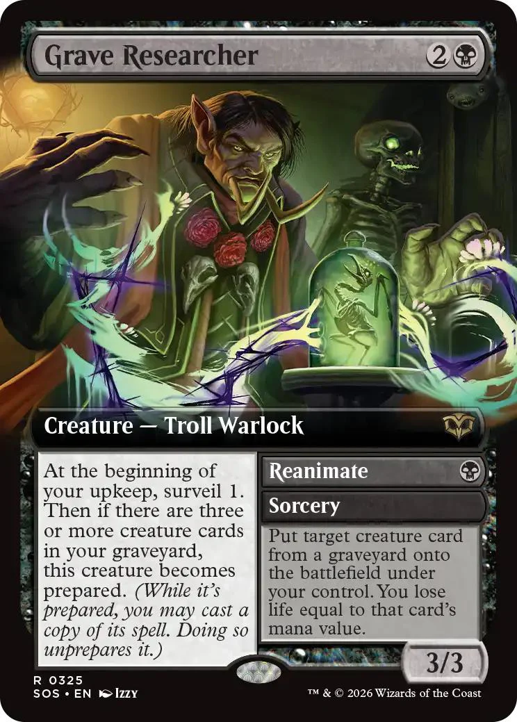 Grave Researcher // Reanimate [325] [Extended Art] [Secrets of Strixhaven] [Non-Foil]