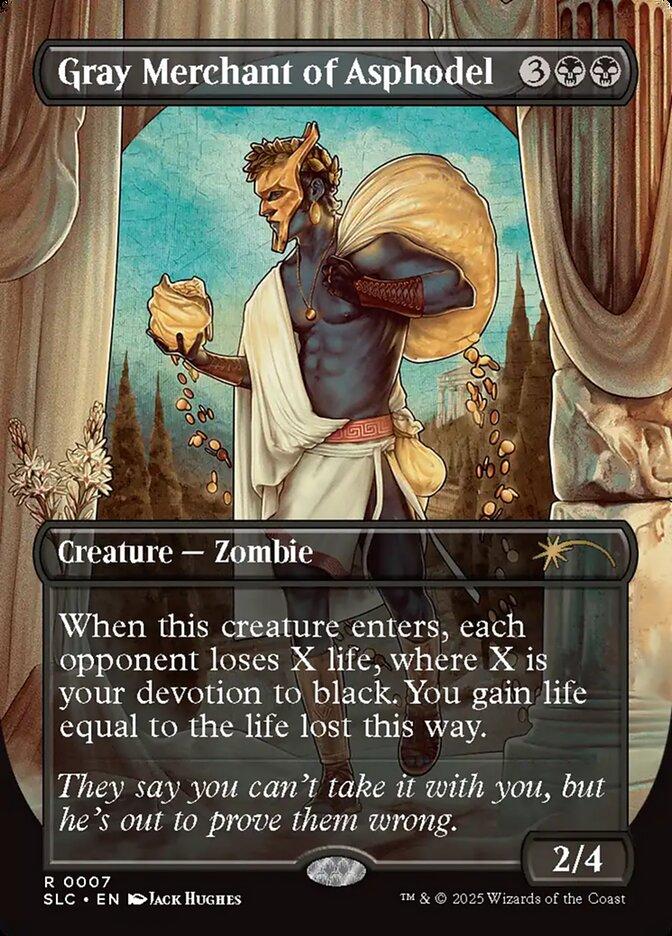 Gray Merchant of Asphodel [0007] [Borderless] [Encyclopedia of Magic] [Secret Lair Countdown] [Non-Foil]