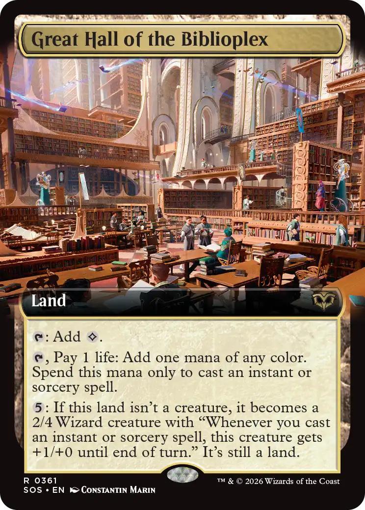 Great Hall of the Biblioplex [361] [Extended Art] [Secrets of Strixhaven] [Non-Foil]