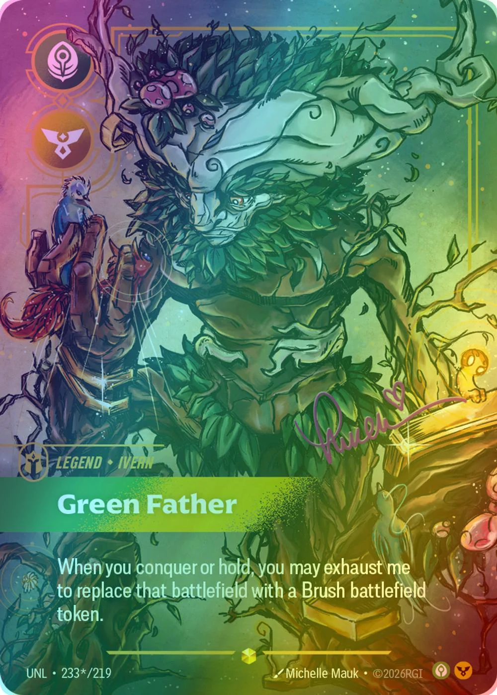 Green Father (Ivern) (Signature) - 233*/219 [Unleashed] [Foil]