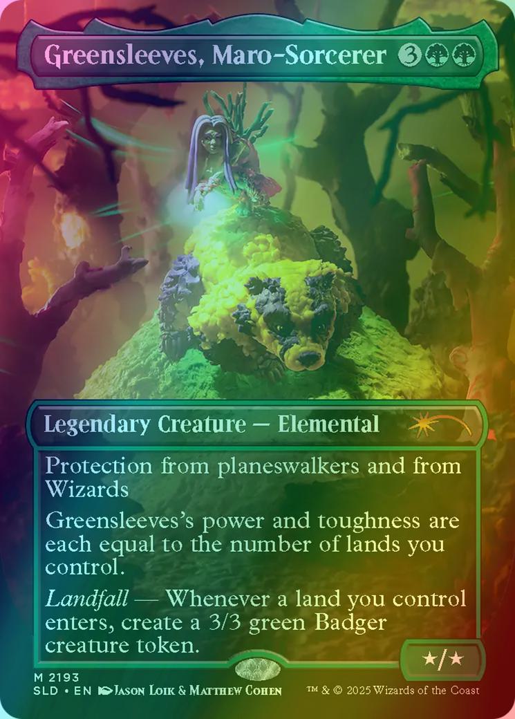 Greensleeves, Maro-Sorcerer [2193] [Borderless] [Play-Doh] [Secret Lair Drop] [Rainbow Foil]