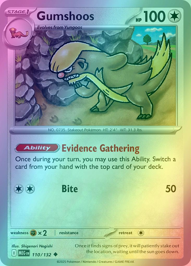 Gumshoos - 110/132 - Uncommon [me01-110] [Reverse Holo]
