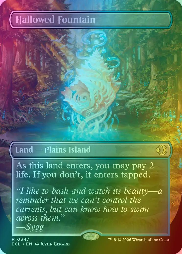 Hallowed Fountain // Hallowed Fountain [347] [Borderless] [Reversible Shock Lands] [Lorwyn Eclipsed] [Foil]