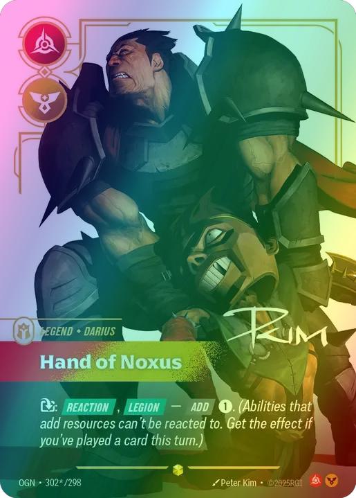 Hand of Noxus (Darius) (Signature) - 302*/298 [Origins] [Foil]