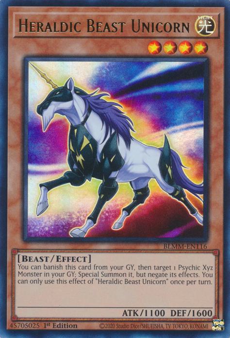Heraldic Beast Unicorn - BLMM-EN116 - Ultra Rare - 1st Edition