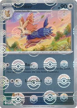 Herdier - Poké Ball Pattern - 075/086 - Common [sv105w-075] [Reverse Holo]