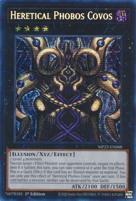 Heretical Phobos Covos - MP25-EN088 - Prismatic Secret Rare - 1st Edition
