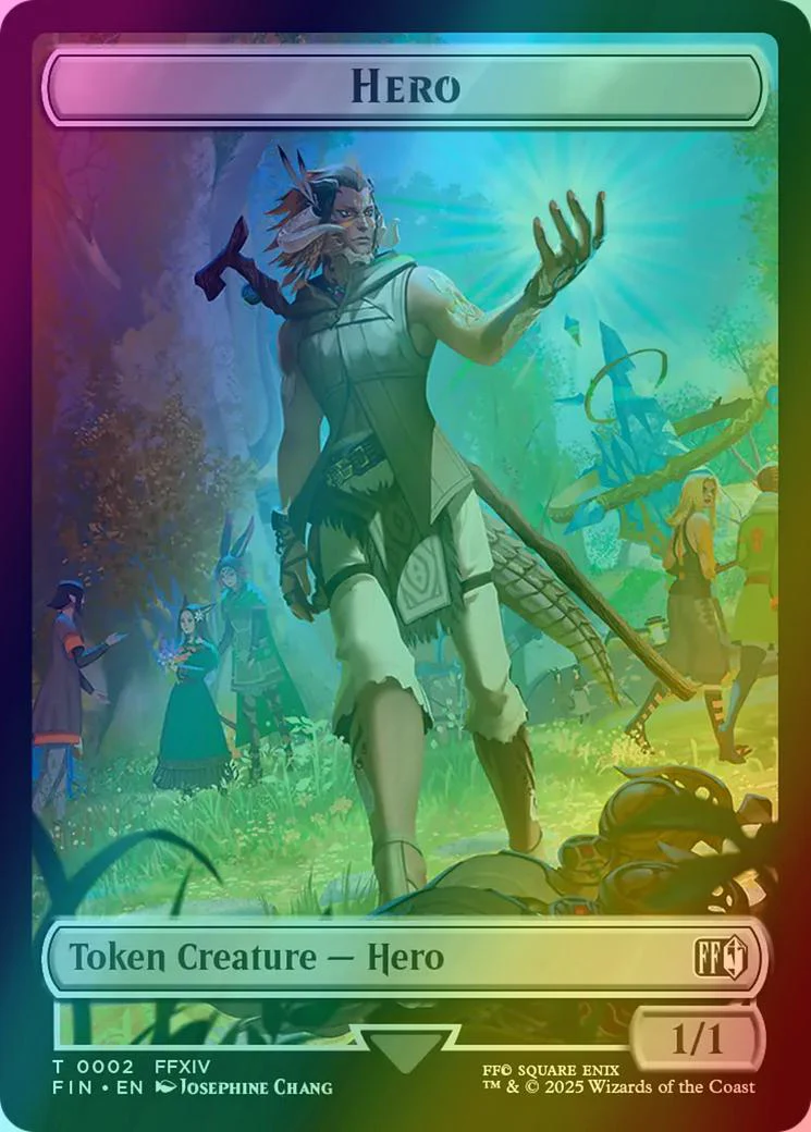 Elemental Token (21) // Hero Token (02) [FINAL FANTASY: Tokens] [Foil] - Image 2