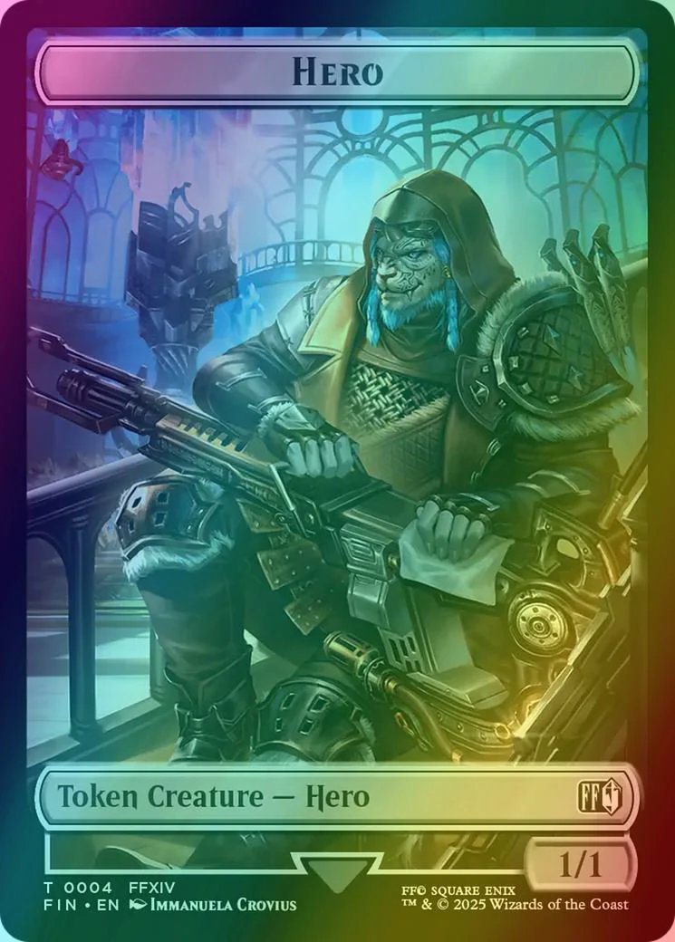 Copy Token (01) // Hero Token (04) [FINAL FANTASY: Tokens] [Foil] - Image 2
