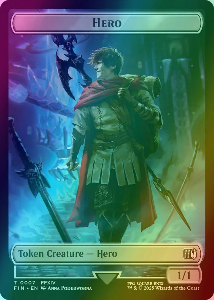 Bird Token (16) // Hero Token (07) [FINAL FANTASY: Tokens] [Foil] - Image 2