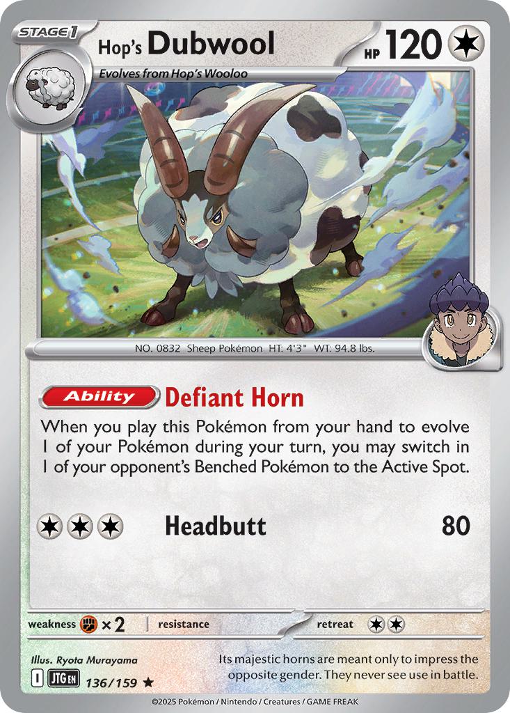 Hop's Dubwool - 136/159 - Rare [sv09-136] [Holo]