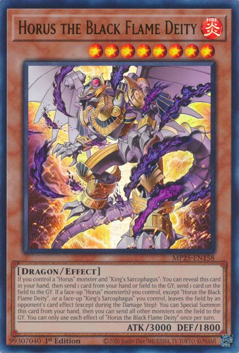 Horus the Black Flame Deity - MP25-EN158 - Ultra Rare - 1st Edition