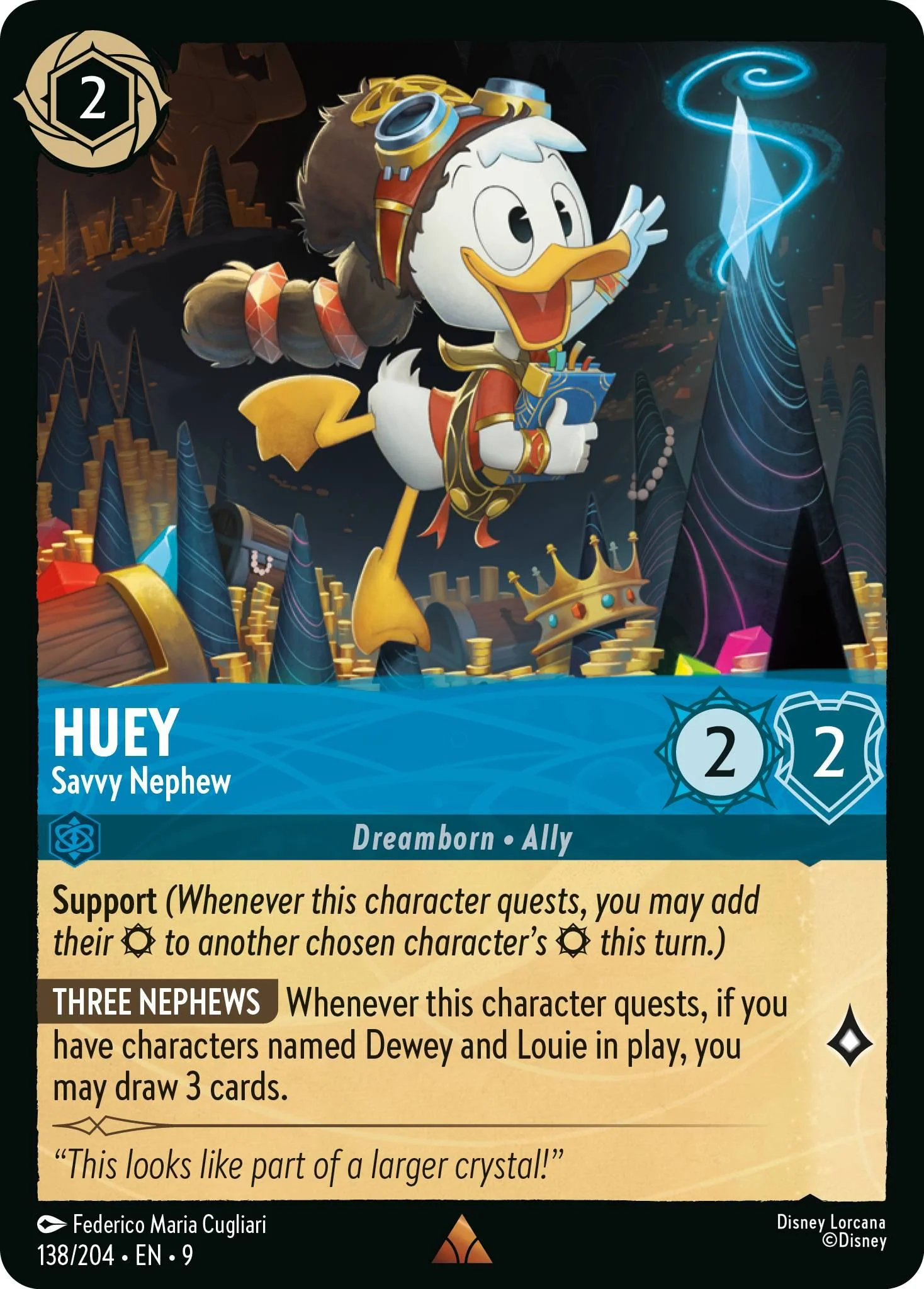 Huey - Savvy Nephew - 138/204 [Fabled] [Non-Foil]