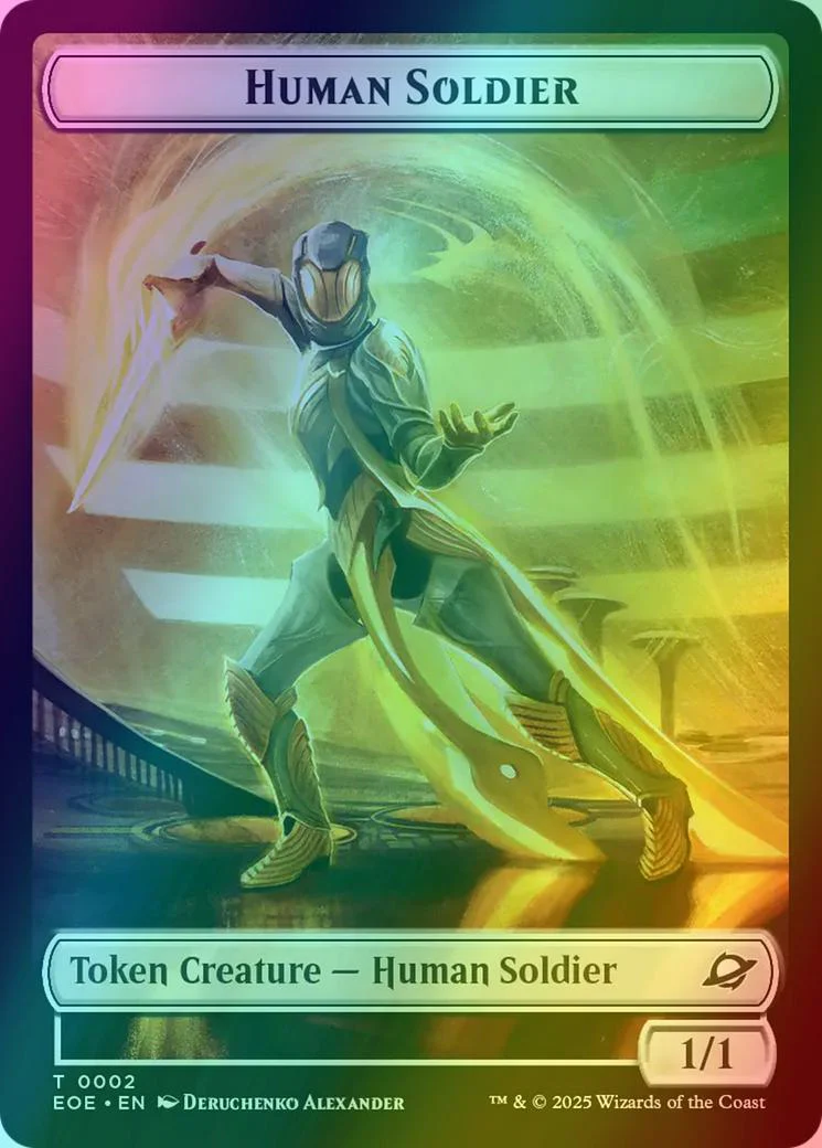 Human Soldier Token (02) // Lander Token (04) [Edge of Eternities: Tokens] [Foil]