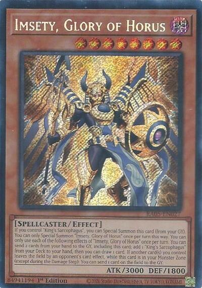Imsety, Glory of Horus - RA05-EN027 - Secret Rare - 1st Edition