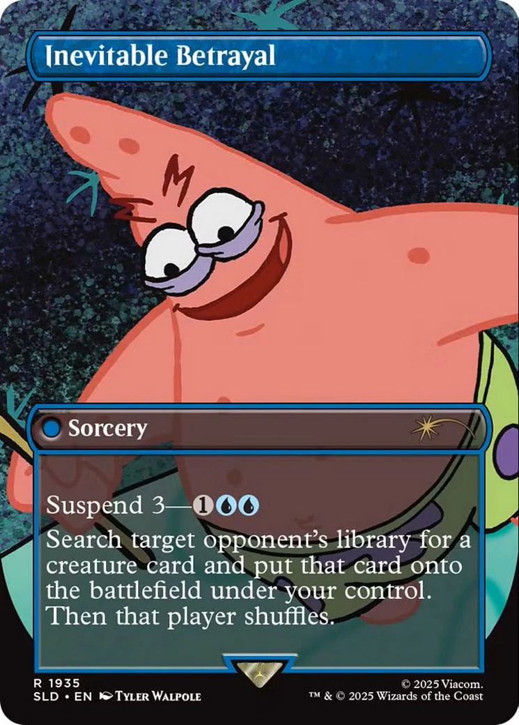 Inevitable Betrayal [1935] [Borderless] [SpongeBob: Internet Sensation] [Secret Lair Drop] [Non-Foil]