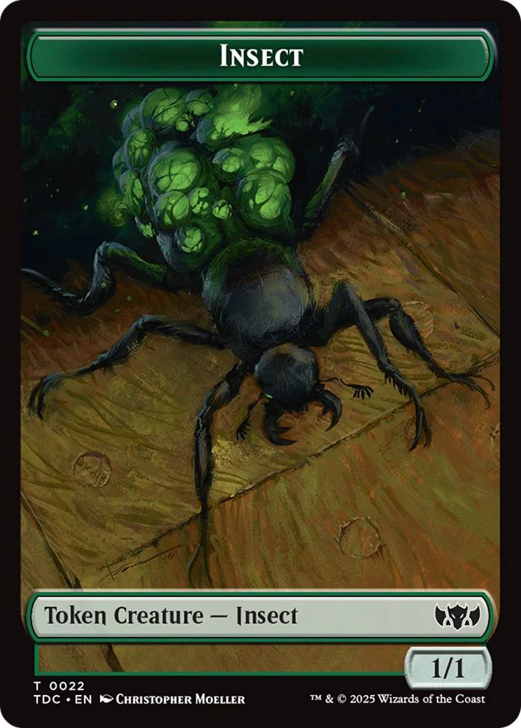 Insect Token (22) // Zombie Druid Token (10) [Tarkir: Dragonstorm: Commander: Tokens] [Non-Foil]