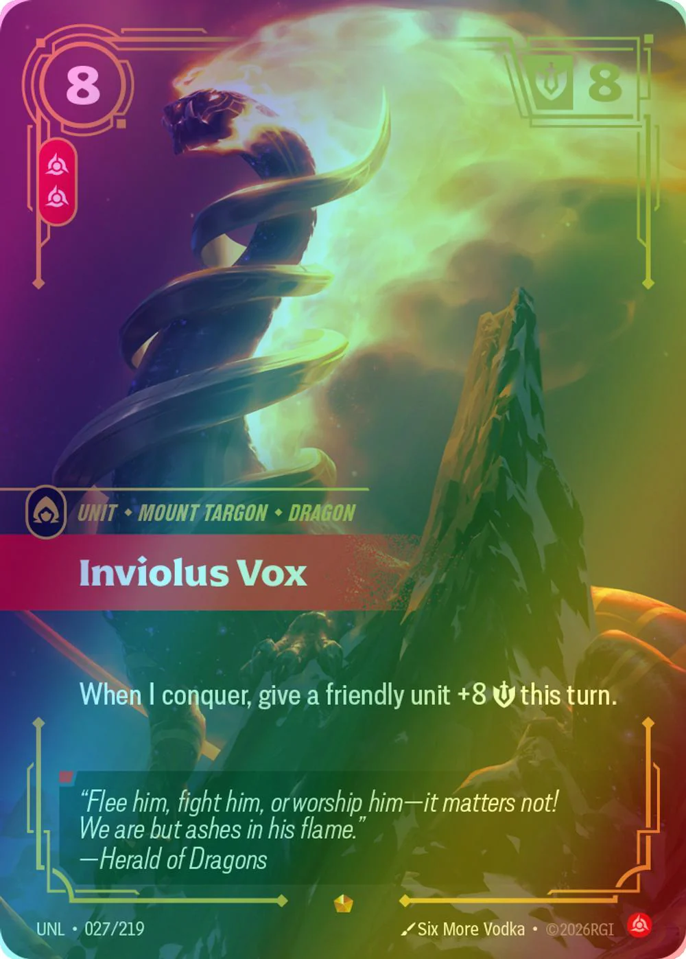 Inviolus Vox - 027/219 [Unleashed] [Foil]