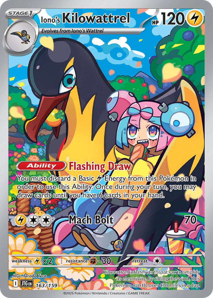 Iono's Kilowattrel - 163/159 - Illustration Rare [sv09-163] [Ultra]