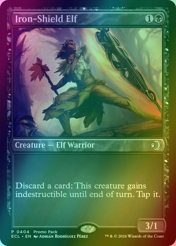 Iron-Shield Elf [404] [Dark Frame Promo Pack] [Lorwyn Eclipsed] [Foil]