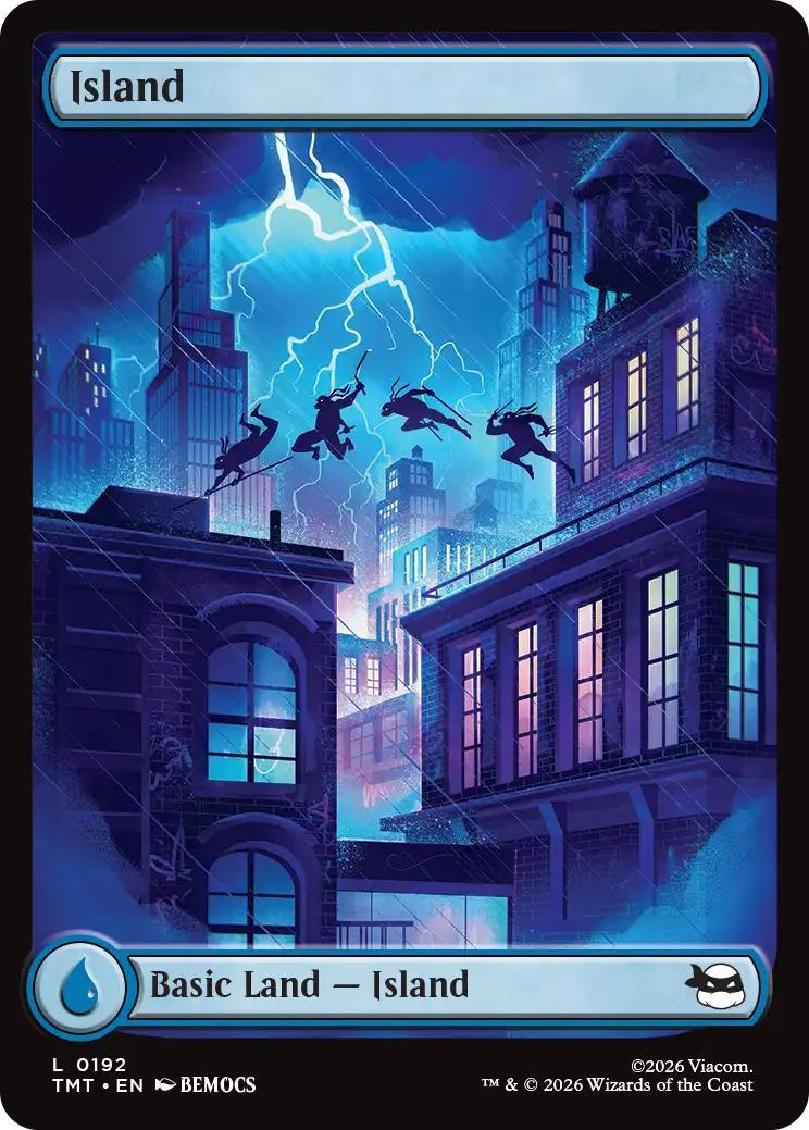 Island [192] [Full Art] [Rooftop Basic Land] [Teenage Mutant Ninja Turtles] [Non-Foil]