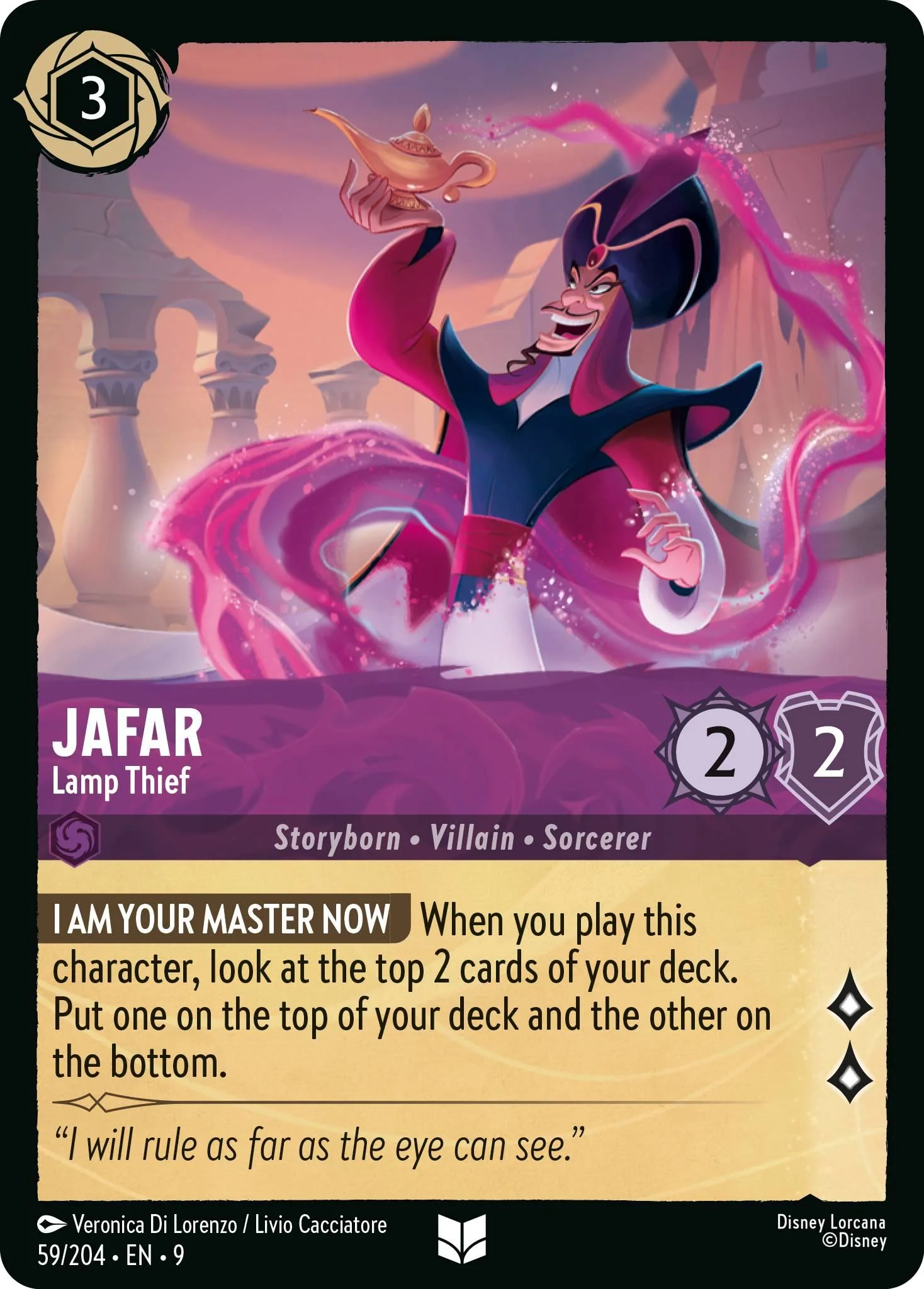 Jafar - Lamp Thief - 59/204 [Fabled] [Non-Foil]