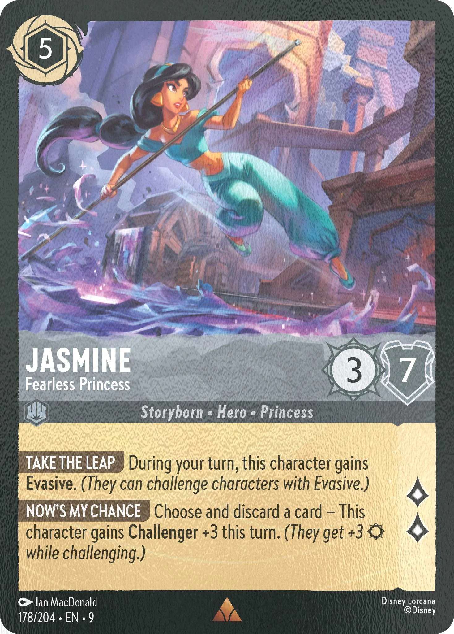 Jasmine - Fearless Princess - 178/204 [Fabled] [Cold Foil]