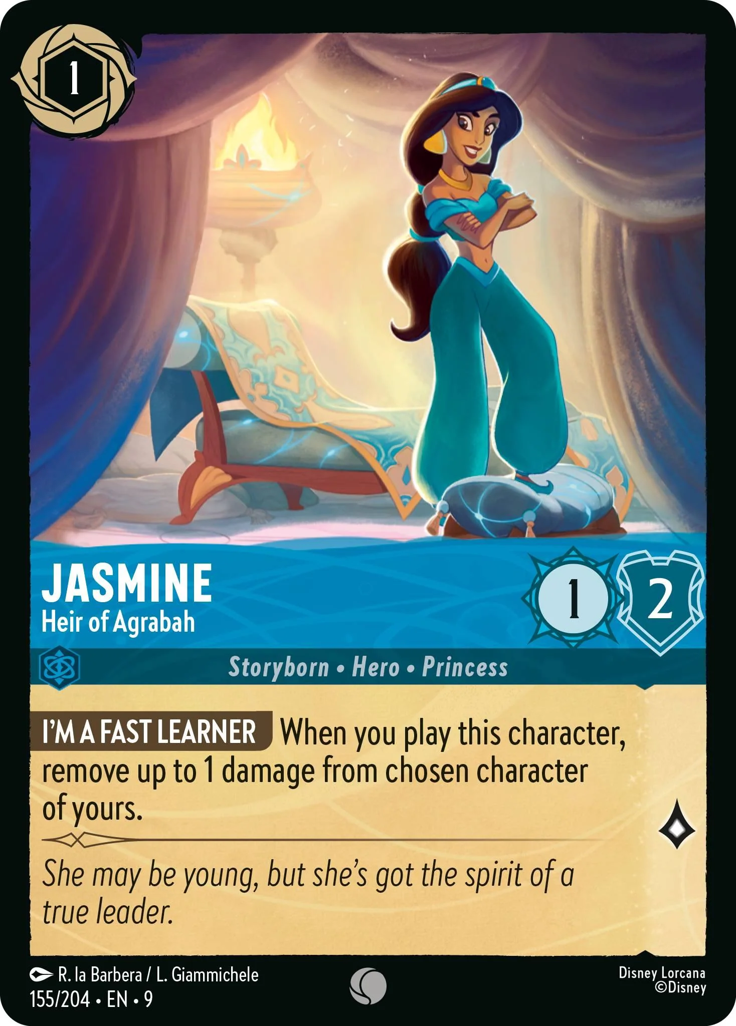 Jasmine - Heir of Agrabah - 155/204 [Fabled] [Non-Foil]