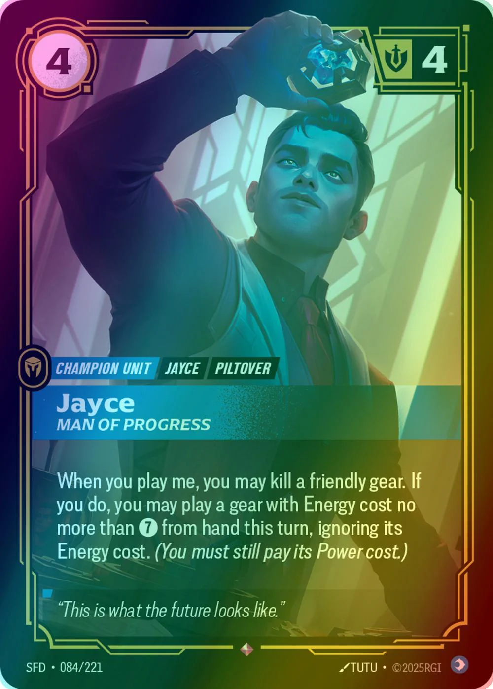 Jayce - Man of Progress - 084/221 [Spiritforged] [Foil]
