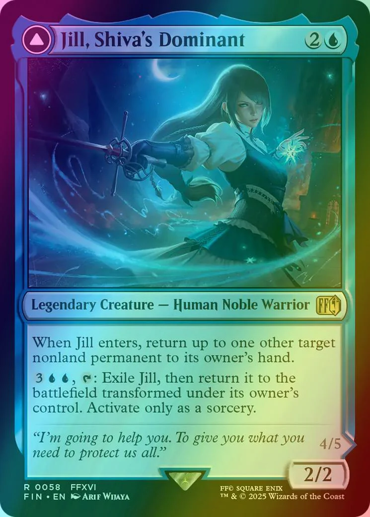 Jill, Shiva's Dominant // Shiva, Warden of Ice [58] [FINAL FANTASY] [Foil]