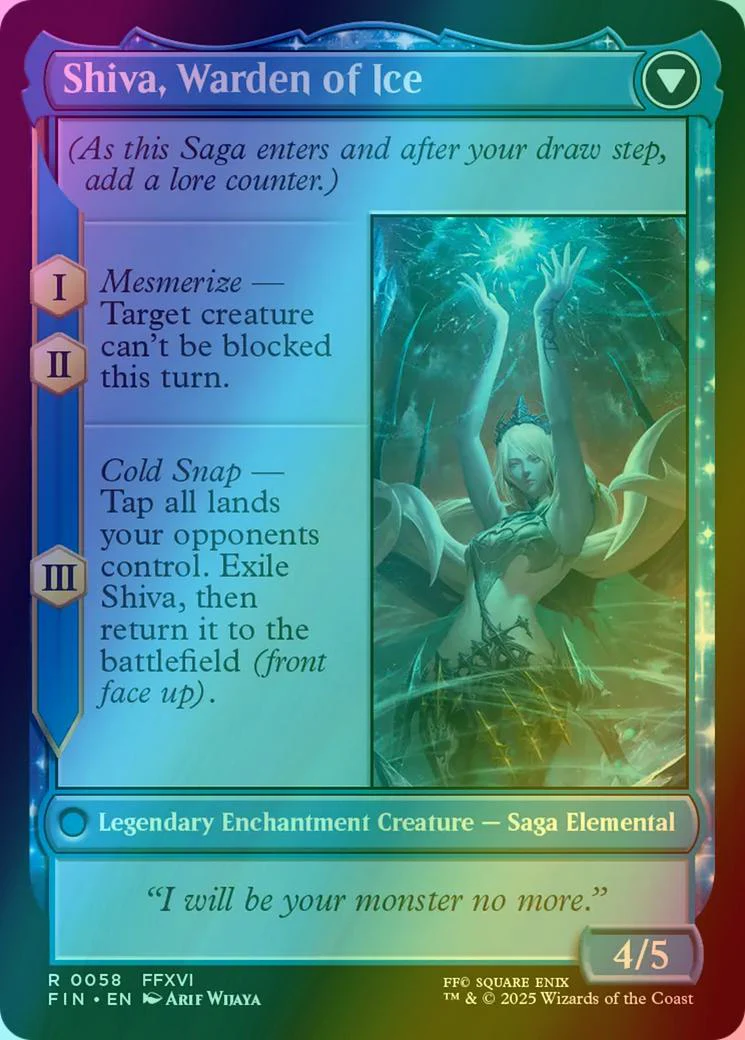 Jill, Shiva's Dominant // Shiva, Warden of Ice [58] [FINAL FANTASY] [Foil] - Image 2