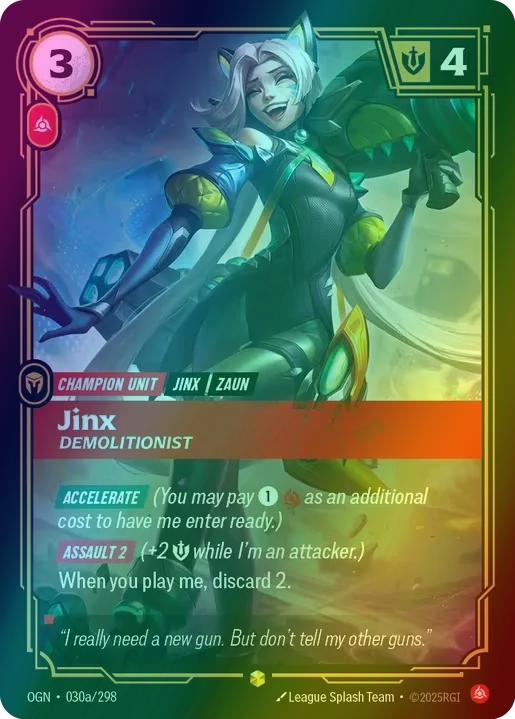 Jinx - Demolitionist (Alternate Art) - 030a/298 [Origins] [Foil]