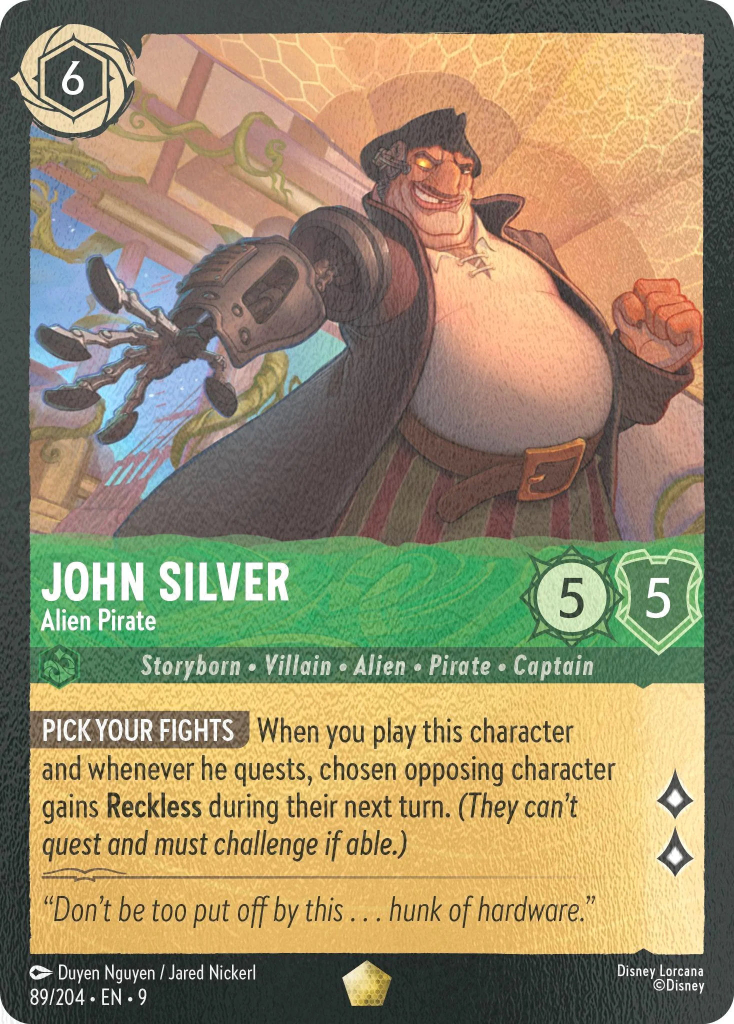John Silver - Alien Pirate - 89/204 [Fabled] [Cold Foil]