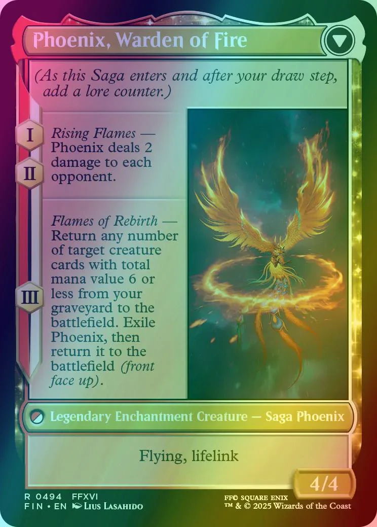 Joshua, Phoenix's Dominant // Phoenix, Warden of Fire [494] [Extended Art] [FINAL FANTASY] [Foil] - Image 2