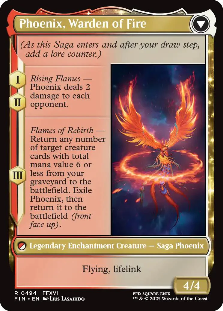 Joshua, Phoenix's Dominant // Phoenix, Warden of Fire [494] [Extended Art] [FINAL FANTASY] [Non-Foil] - Image 2