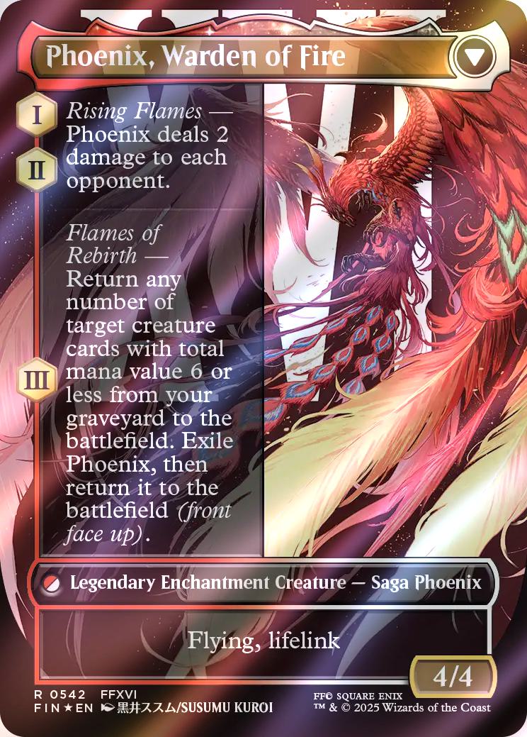 Joshua, Phoenix's Dominant // Phoenix, Warden of Fire [542] [Borderless] [Character] [FINAL FANTASY] [Surge Foil] - Image 2