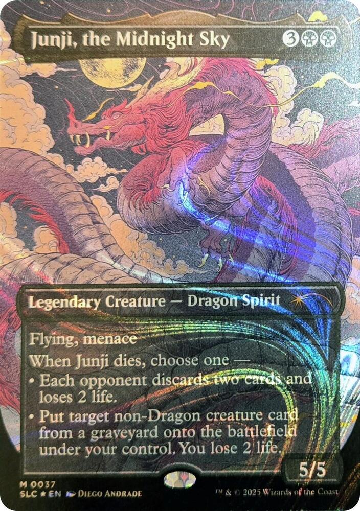 Junji, the Midnight Sky [0037] [Borderless] [Encyclopedia of Magic] [Secret Lair Countdown] [Halo Foil]