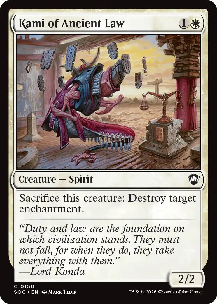 Kami of Ancient Law [150] [Secrets of Strixhaven: Commander] [Non-Foil]