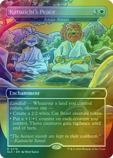 Katsuichi’s Peace - Felidar Retreat [2378] [Borderless] [Stan Sakai] [Secret Lair Drop] [Foil]
