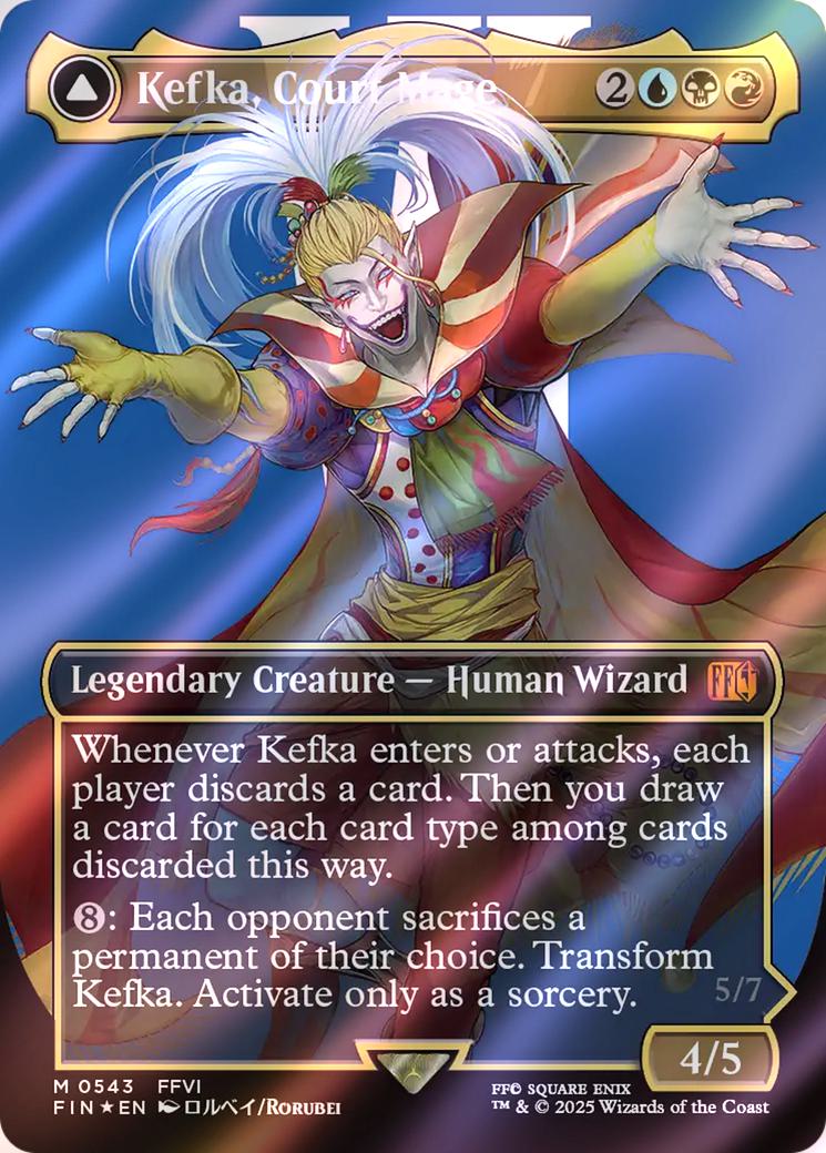Kefka, Court Mage // Kefka, Ruler of Ruin [543] [Borderless] [Character] [FINAL FANTASY] [Surge Foil]