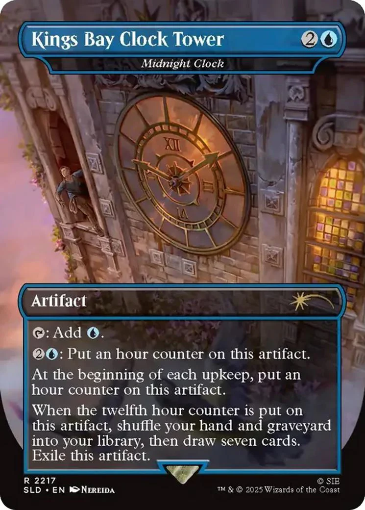 Kings Bay Clock Tower - Midnight Clock [2217] [Borderless] [Uncharted] [Secret Lair Drop] [Non-Foil]