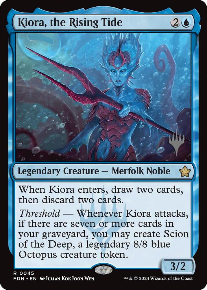 Kiora, the Rising Tide [45p] [Promo Pack] [Foundations: Promos] [Non-Foil]