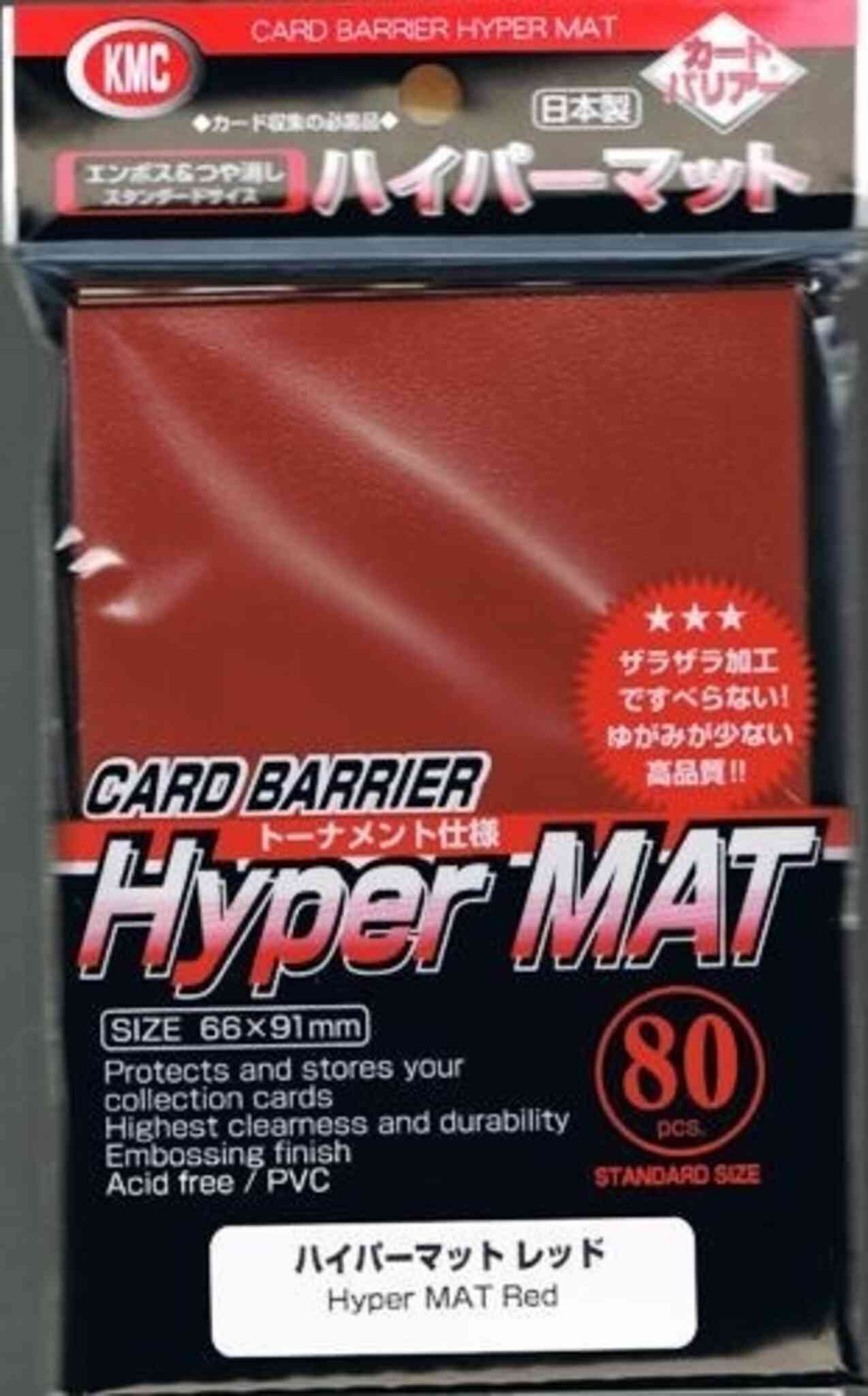 KMC Hyper MAT Standard 80ct Sleeves - Red