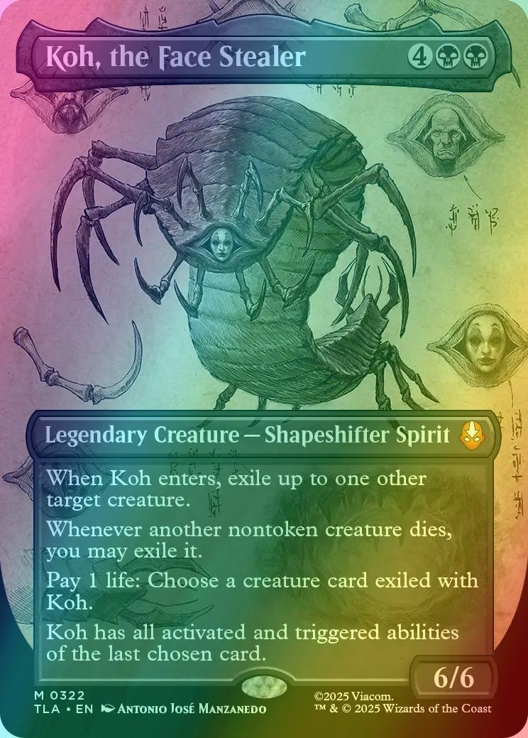Koh, the Face Stealer [322] [Borderless] [Field Notes] [Avatar: The Last Airbender] [Foil]
