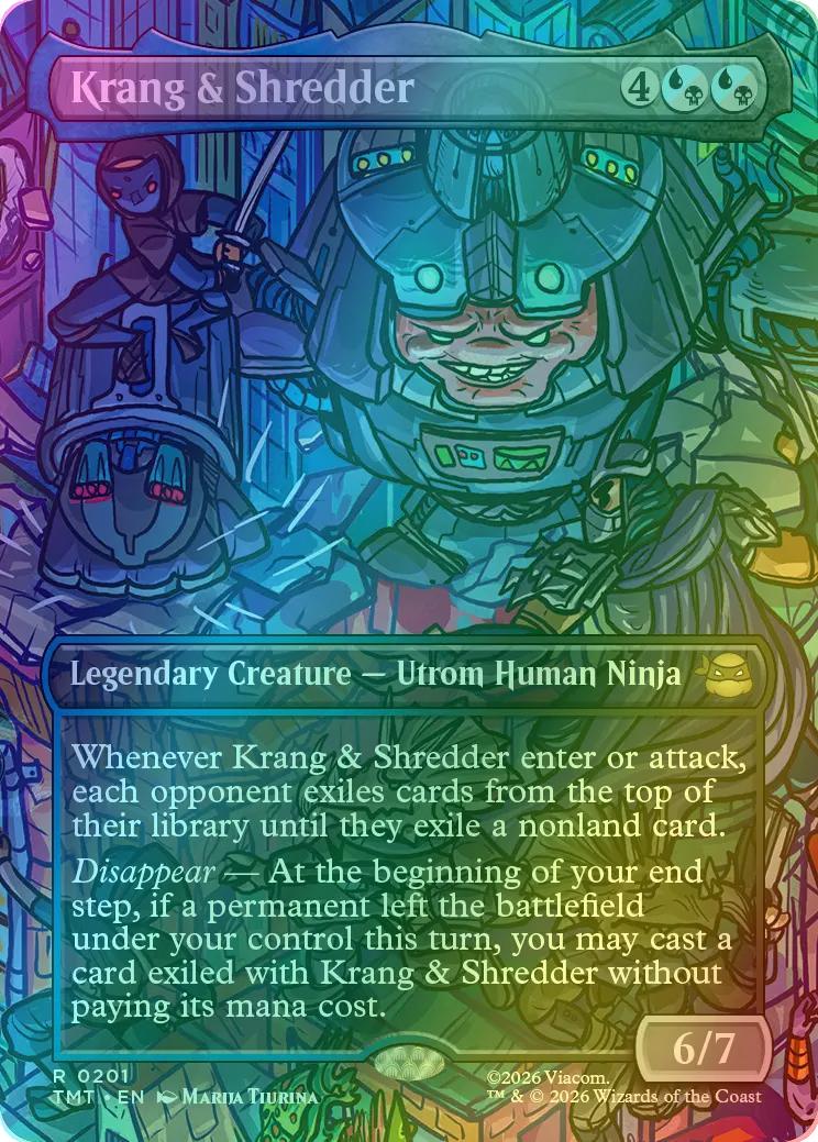 Krang & Shredder [201] [Borderless] [Scene] [Teenage Mutant Ninja Turtles] [Foil]